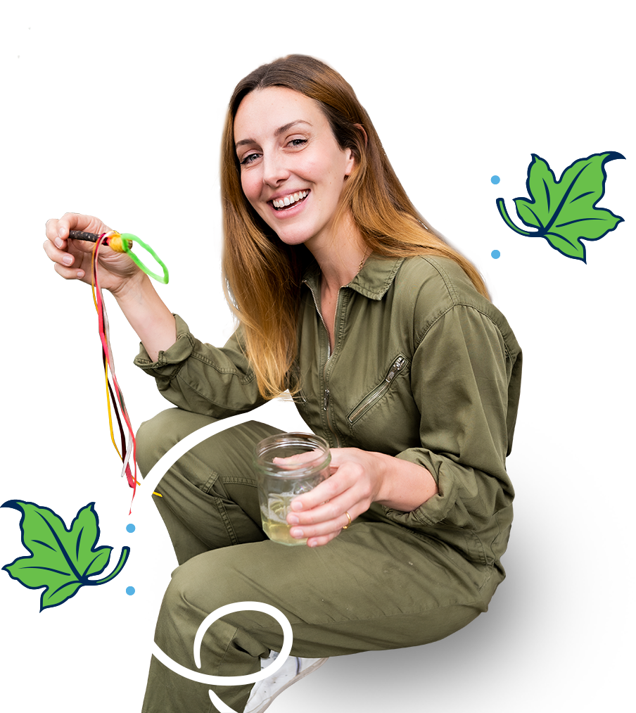 An image of Laura Brand, friend to Peter Rabbit, with some extra decorative elements